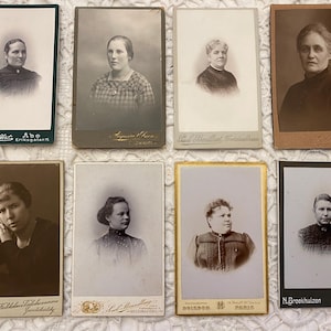 Selection 3: Ladies Carte de Visite CDV, 1860s - 1910s, photo card