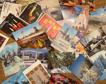 7 cartoline natalizie olandesi d'epoca