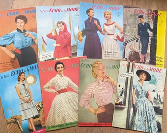 1954 - 1956 Frans Le Petit Echo de La Mode, modetijdschrift, 44 - 52 pagina's
