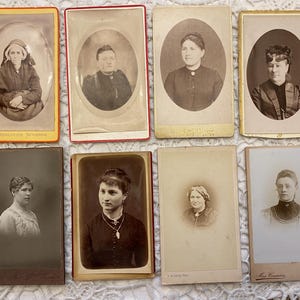 Selection 2: Ladies, Carte de Visite CDV, 1860s - 1910s, photo card