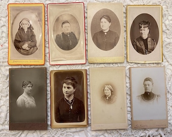 Selectie 2: Dames, Carte de Visite CDV, jaren 1860-1910, fotokaart