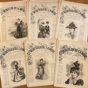 1889 - 1895 フランスのル モニトゥール ドゥ ラ モード、ビクトリア朝 