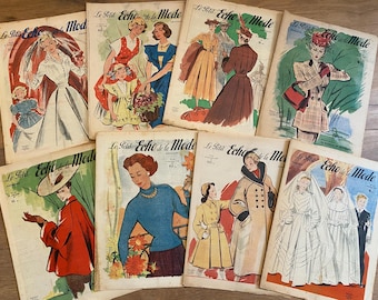 1947 - 1949 Frans Le Petit Echo de La Mode, modetijdschrift, 12 pagina's