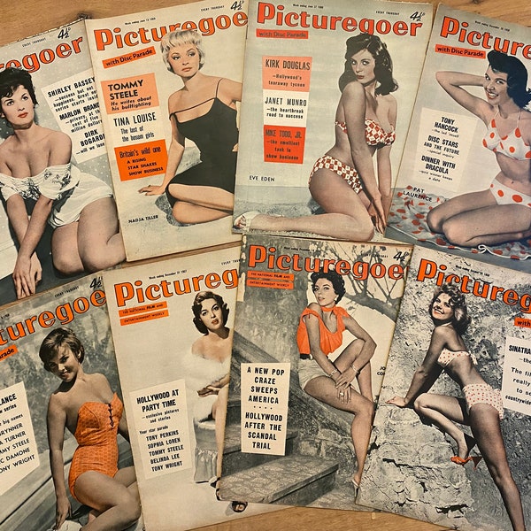 1957-1959 Picturegoer 16-20 Seiten Englisches Film Film Magazin