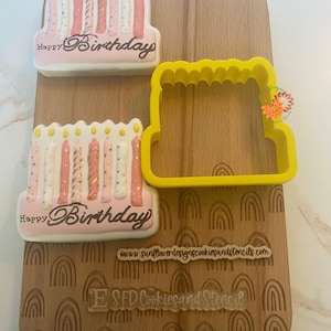 Birthday Candle Plaque Cookie Cutter