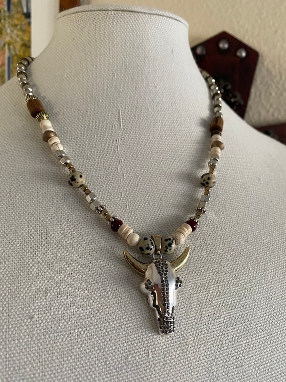 Southwestern Skull Necklace