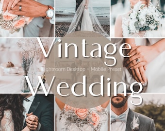 Lightroom Desktop & Mobile Preset for Instagram and Photographers, Wedding Preset, Vintage Wedding Lightroom Preset, Vintage Preset