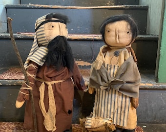 Handmade Primitive Nativity