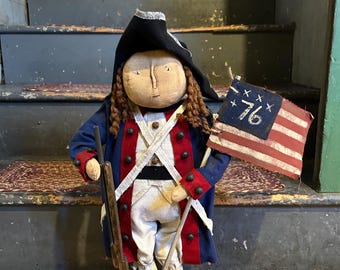 Handmade Primitive Soldier -Celebrating - America 250