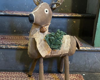 Handmade Primitive Reindeer