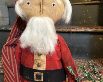 Handmade Primitive Whimsical Santa Claus