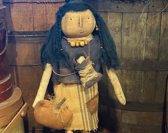Handmade Primitive Indian Lady-New Fall-2026