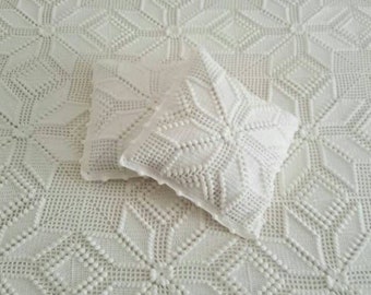 Crochet vintage art bedspread throw to decor home
