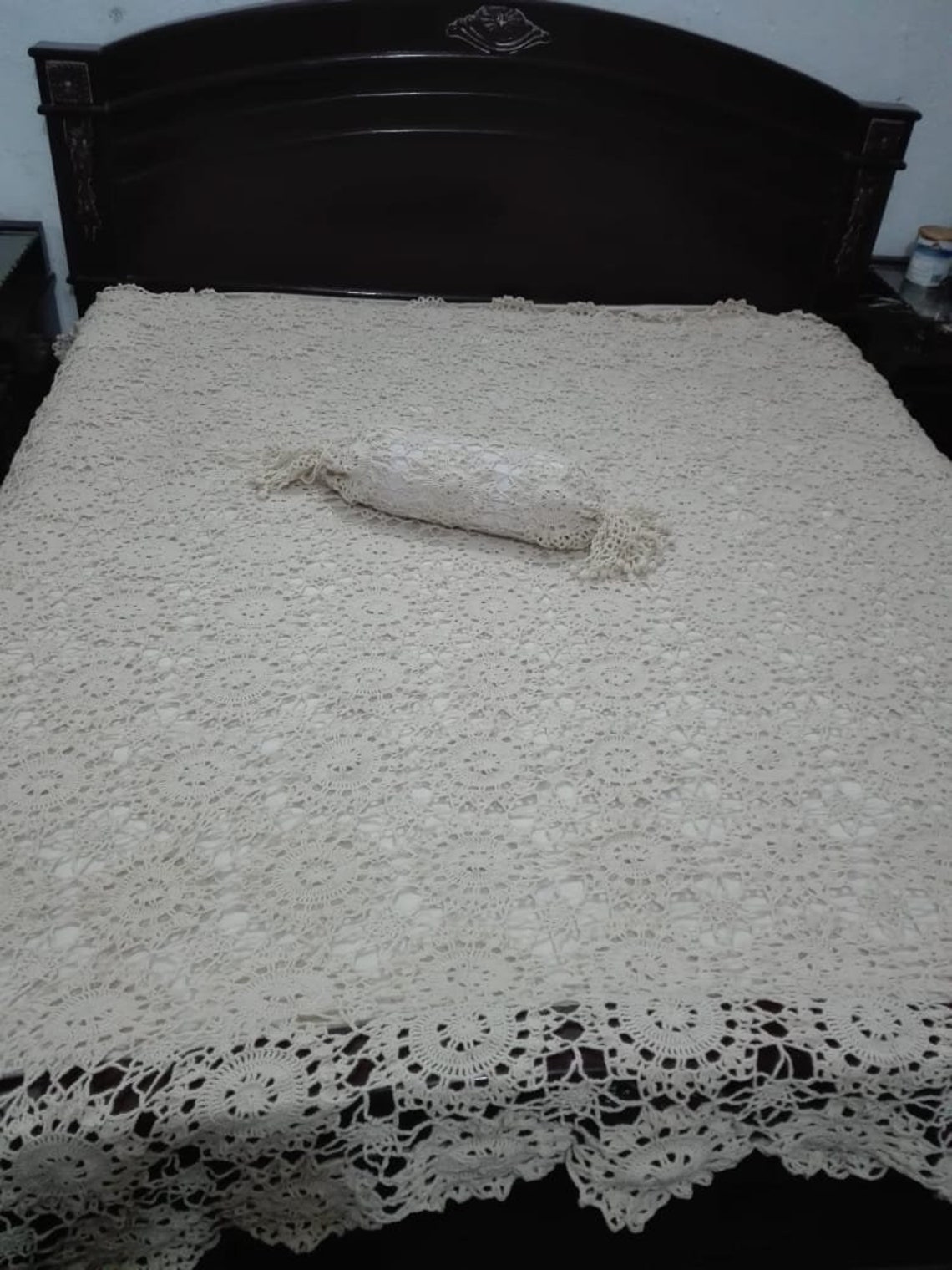 Vintage Style Crochet Lace Bedspread Etsy