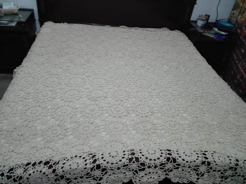 Vintage Style Crochet Lace Bedspread Etsy
