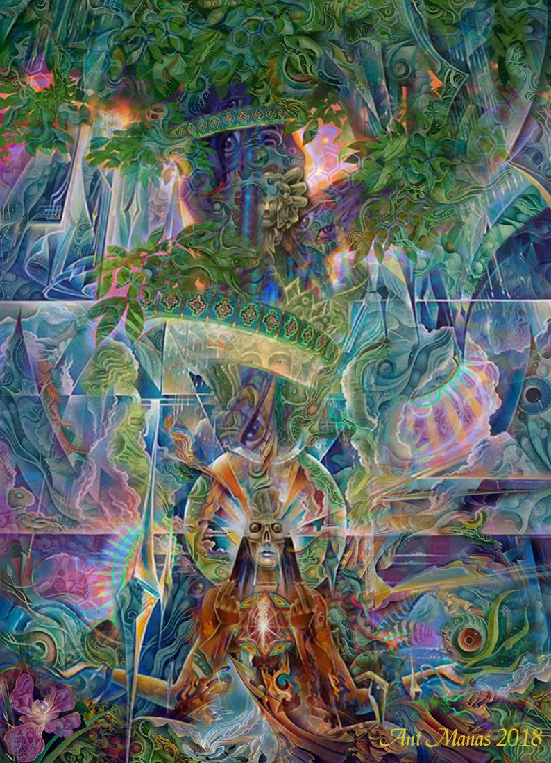 Arte psicodélico arte visionario fotoimpresión. Etsy España