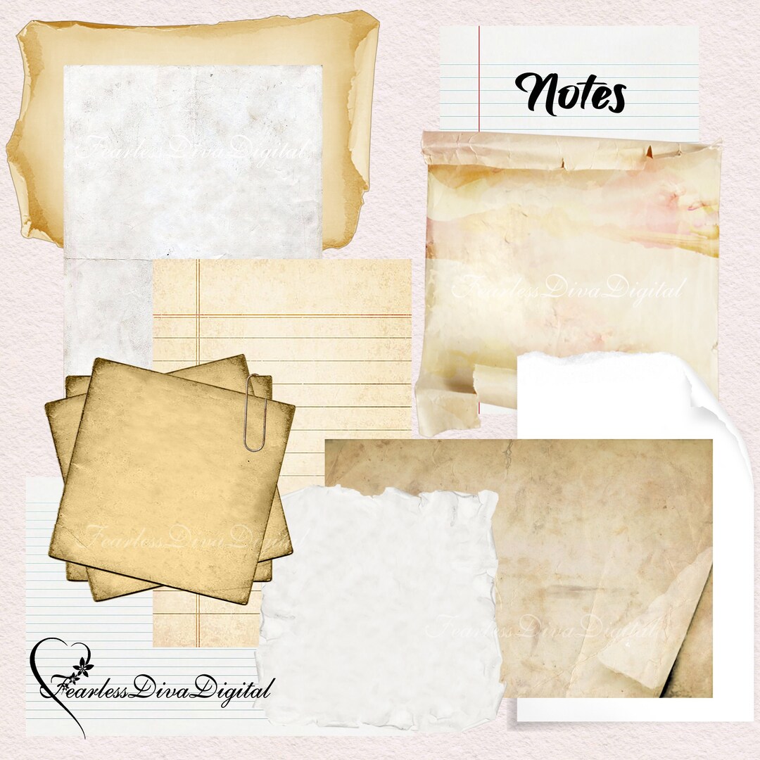 Notes PRINTABLE Digital Scrapbooking - Etsy