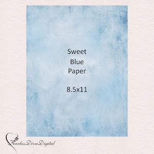 Romantic Blue Scrapbook Paper PRINTABLE Digital Paper Instant Download 8.5x11