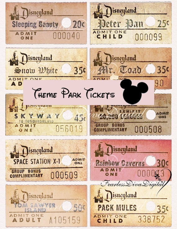 70+ Printable Vintage Tickets, Vintage Ephemera Printable Digital
