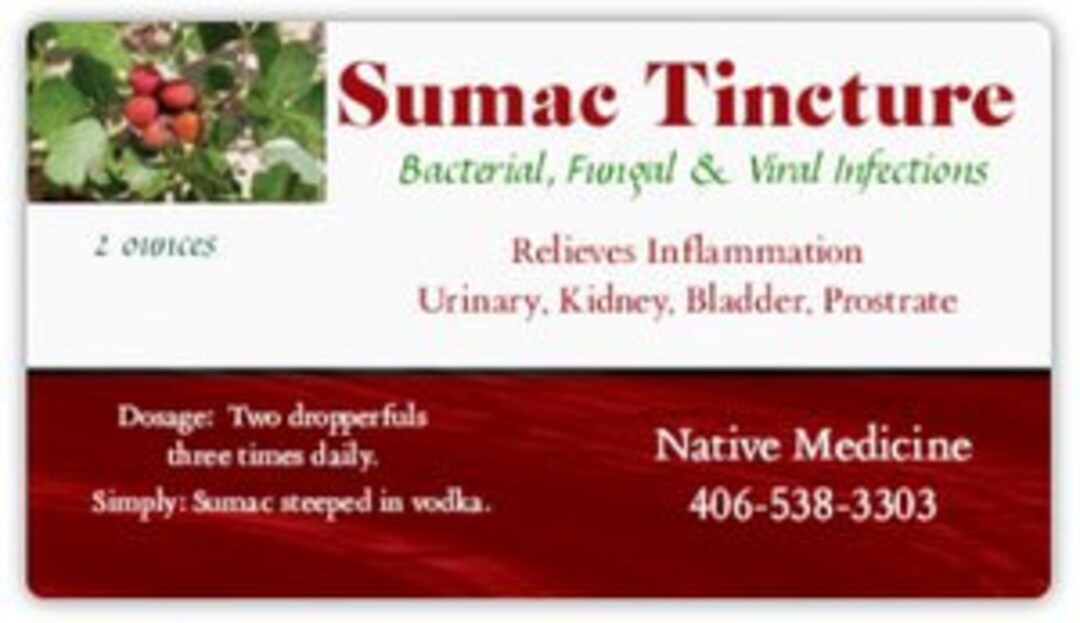 Sumac Tincture Clears Infections FAST Relieves Urinary Tract Etsy
