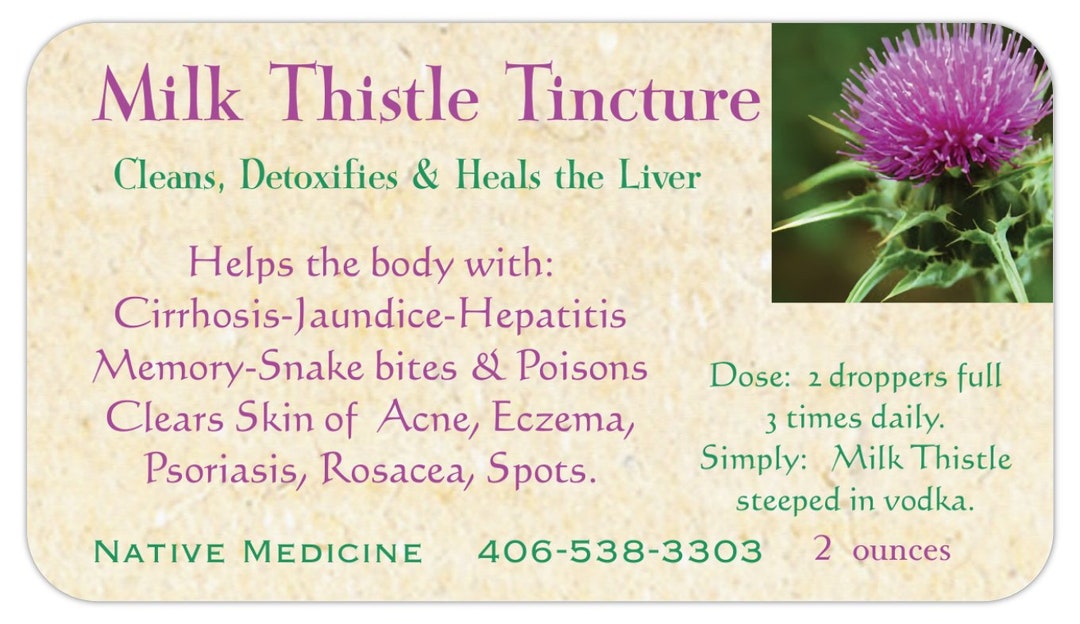 Milk Thistle Tincture Great Liver Detox. Etsy