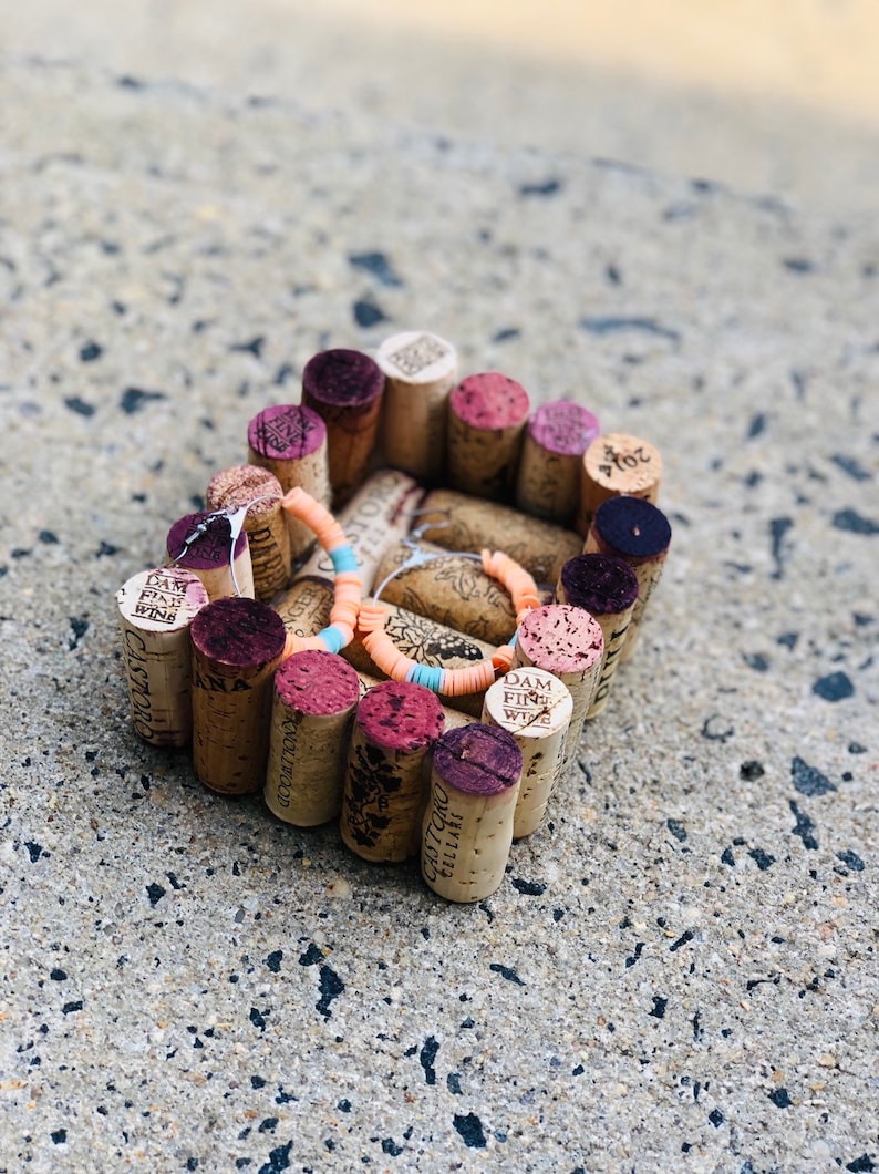Wine Cork Ring Dish Recycled Wine Corks, Jewelry Tray