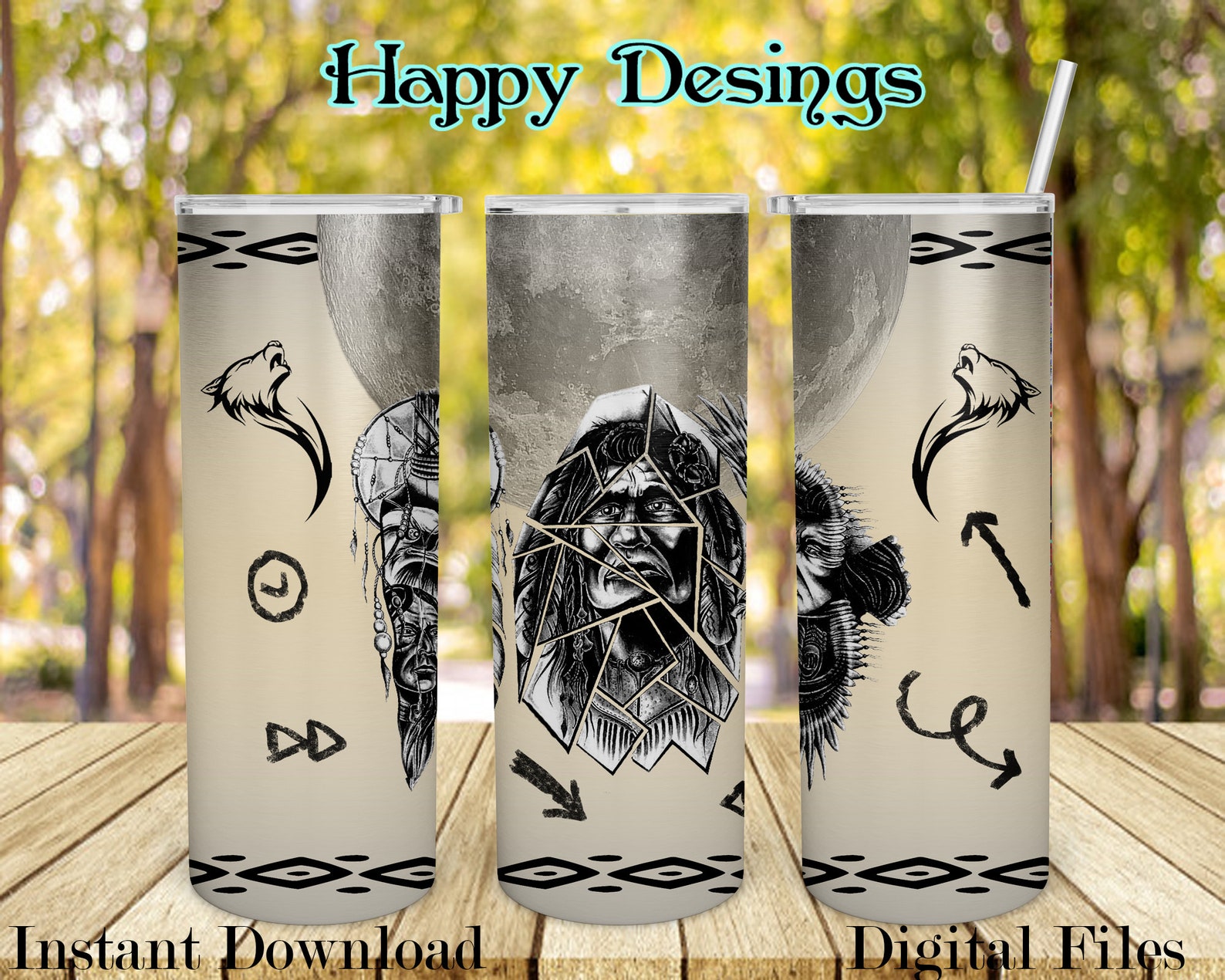 Native Tumbler Skinny Tumbler 20oz Design Beautiful Father Etsy
