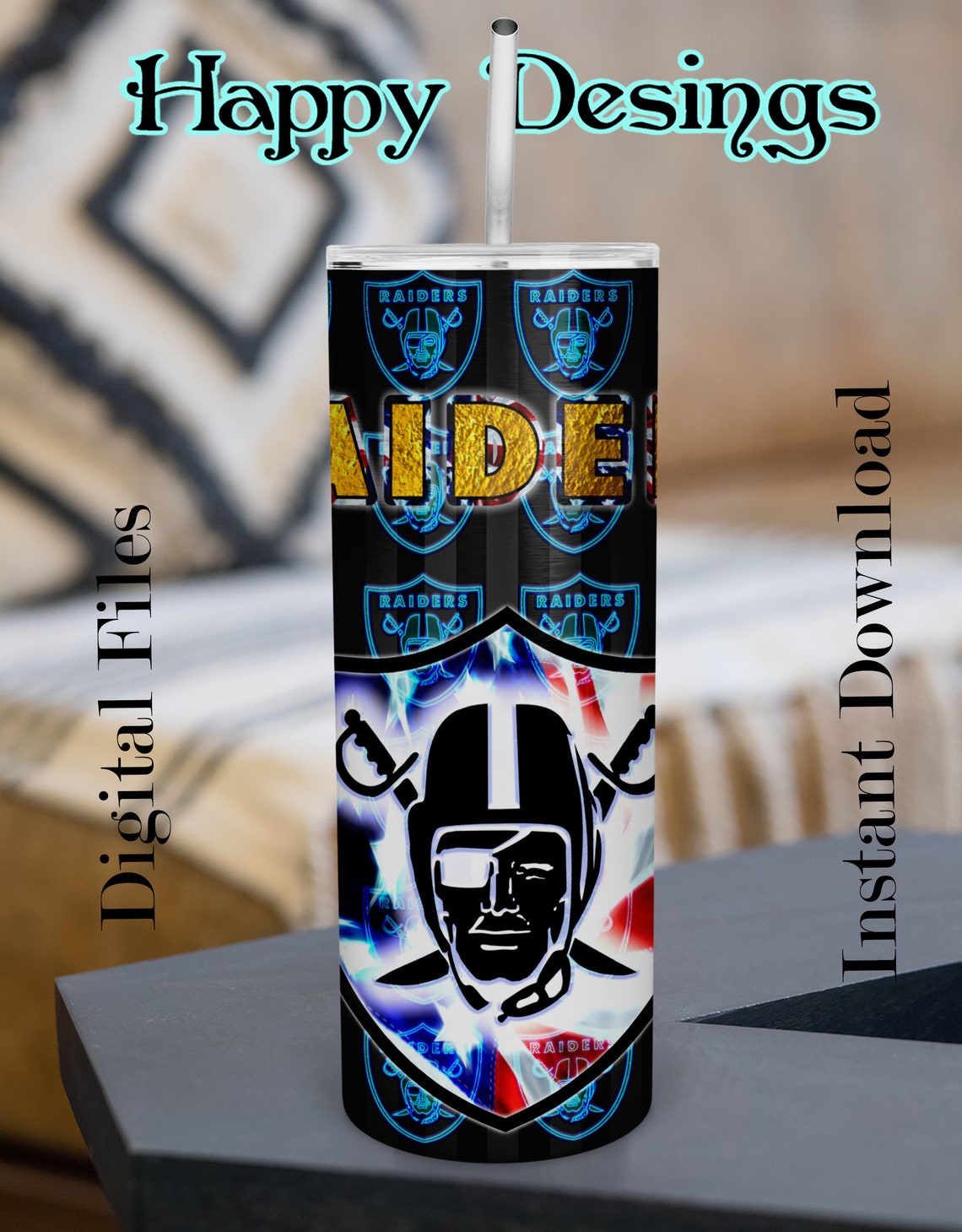 Raiders Tumbler NFL Tumbler PNG Sublimation Sublimation Etsy