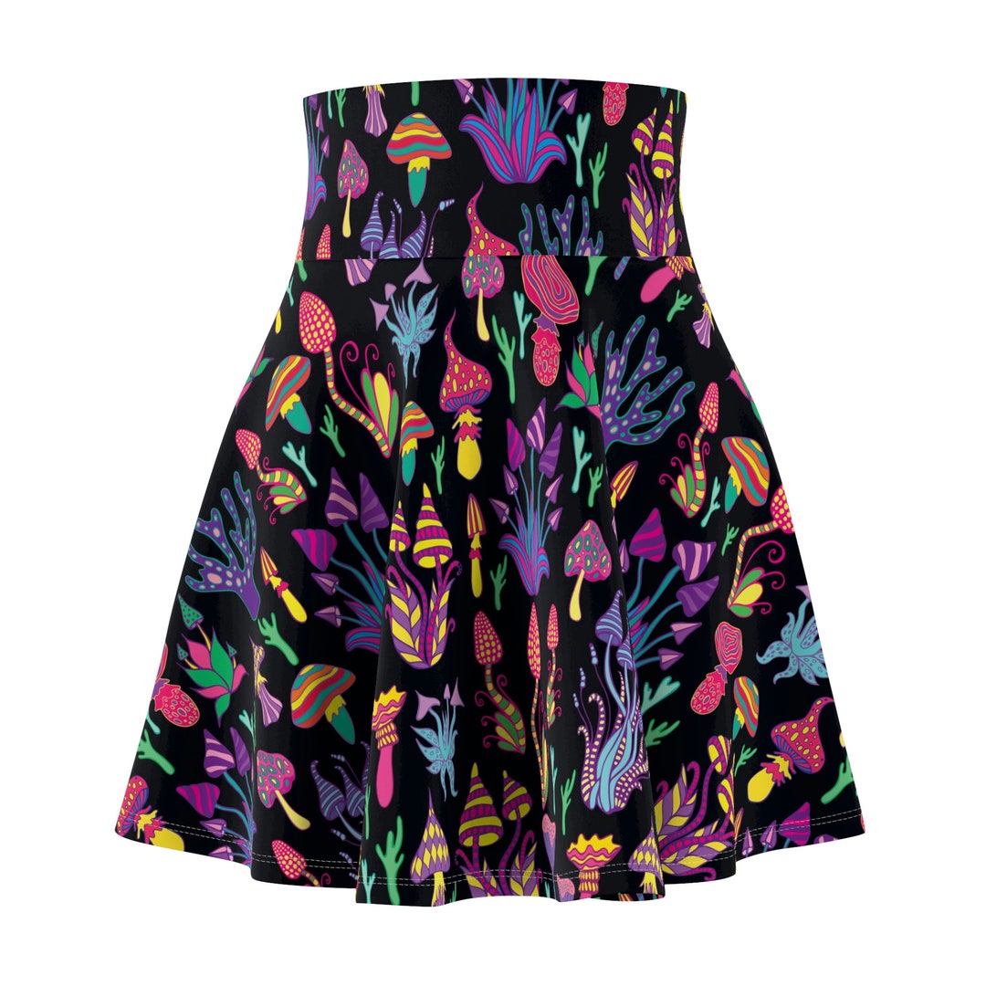 Wonderland Mushroom Women's Skater Skirt Etsy