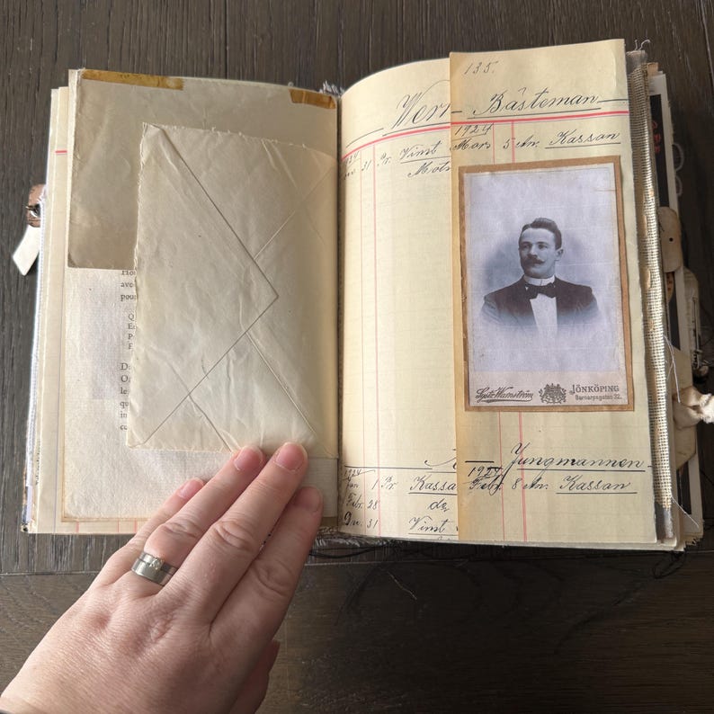Karin - A Hardcover Junk Journal Made From Repurposed Book From 1938 - Etsy
