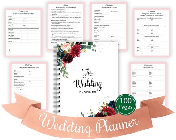 Wedding Planner Printable Wedding Planning Book Printable | Etsy