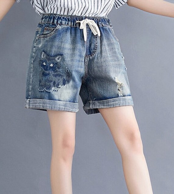 mid rise jean shorts