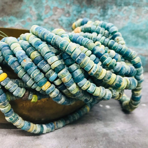 Ancient Nila beads, indo-pacific beads, trade wind beads,  Nila spacer beads, Nila seed beads, Islamic beads, large Nila, blue Nila