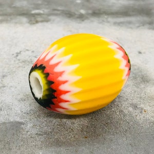 Rare large old chevron bead, 6-layer chevron bead, rare Venetian chevron, old chevron bead, large yellow chevron bead, trade bead Venetian