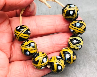 Perles vénitiennes "Millefiori" . Venetian Glass Beads