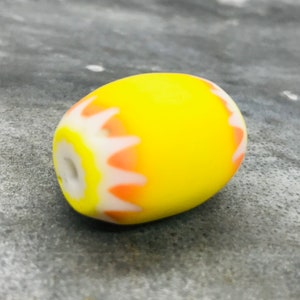 Rare large chevron bead from the Costantini Company, 5-layer chevron bead, vintage murano glass bead, venetian chevron bead, yellow chevron