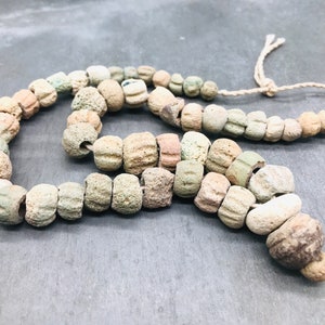 Ancient roman faience necklace, excavated beads from ancient Rome, archeological find,  ancient jewelry, ancient beads ca 1700 years old,