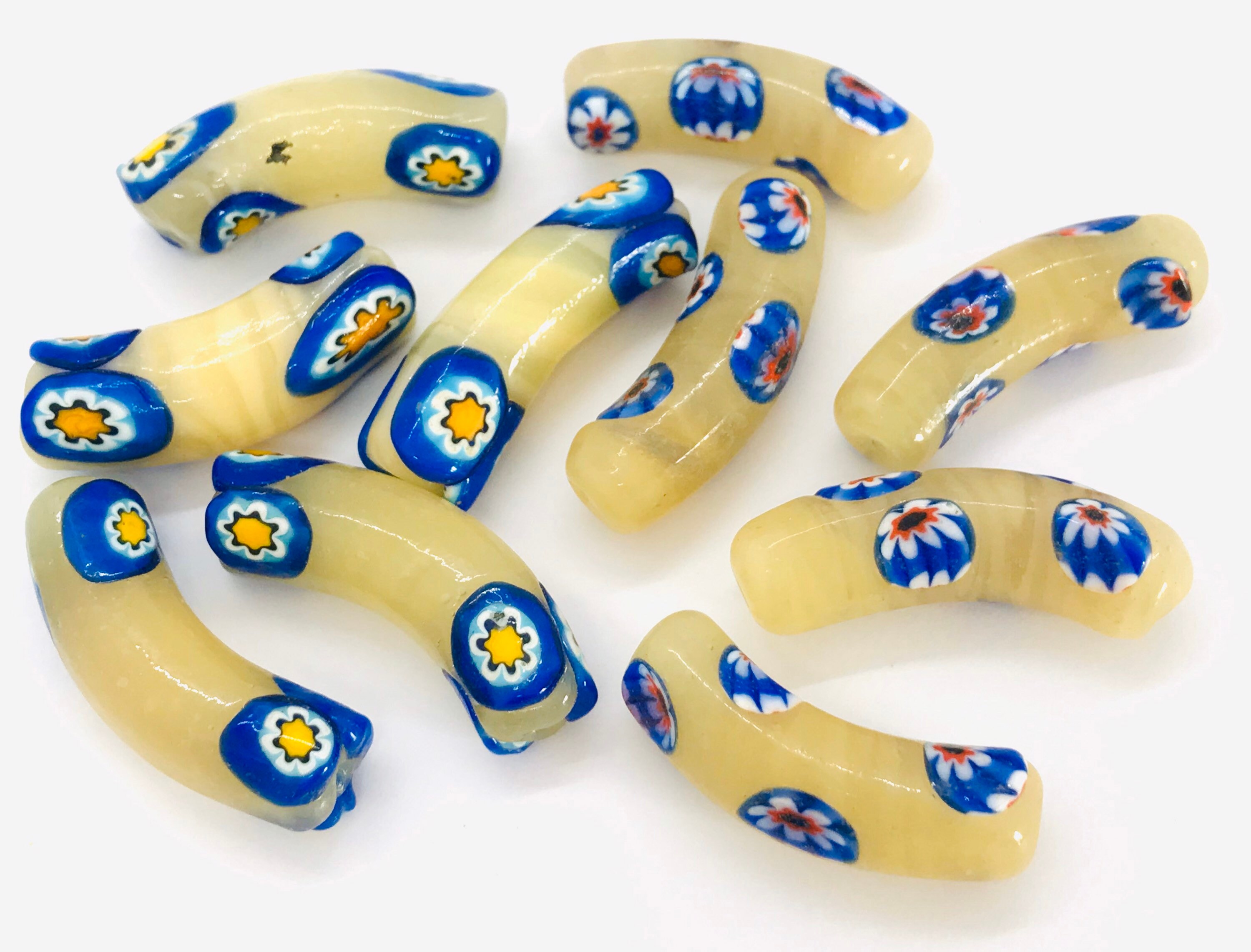 venetian-millefiori-beads-elbow-millefiori-glass-beads-etsy