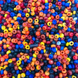 Small Wee 5x3mm Plastic Craft Beads, Multi Colors 1,000pc 