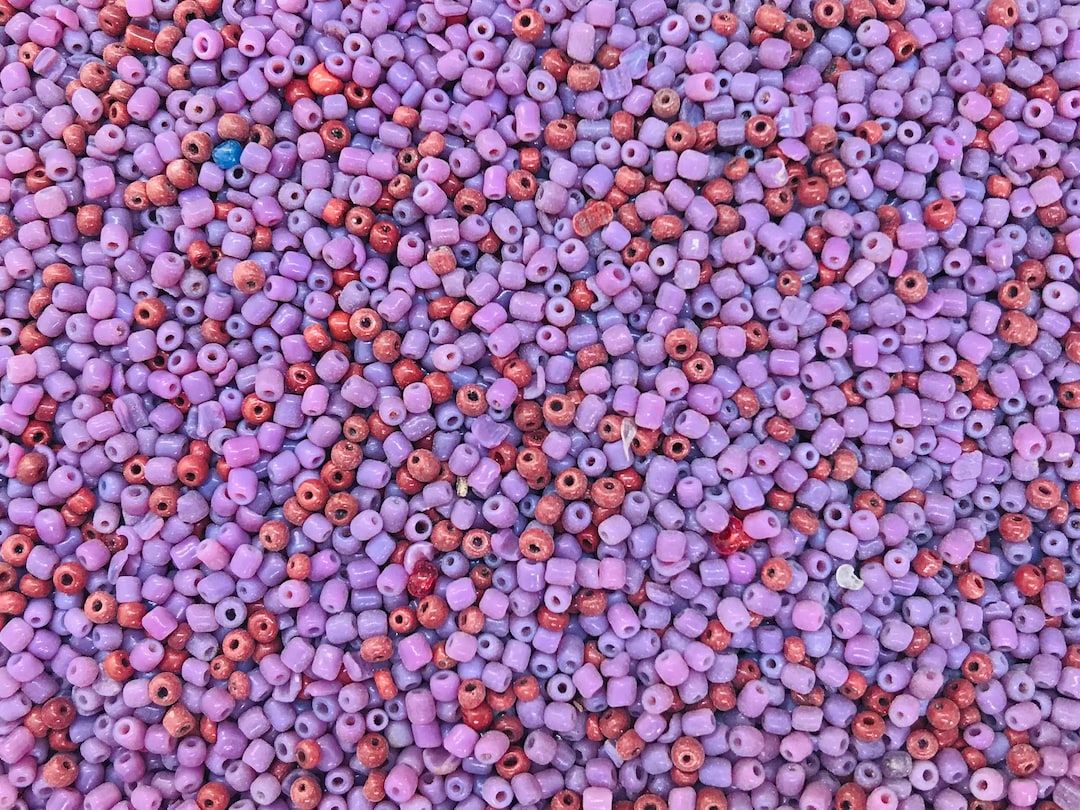 20 Gr Old Seed Beads Mix, Vintage Murano Glass Seed Beads From