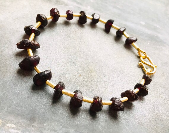 Ancient bracelet with ancient garnet beads, bracl… - image 4