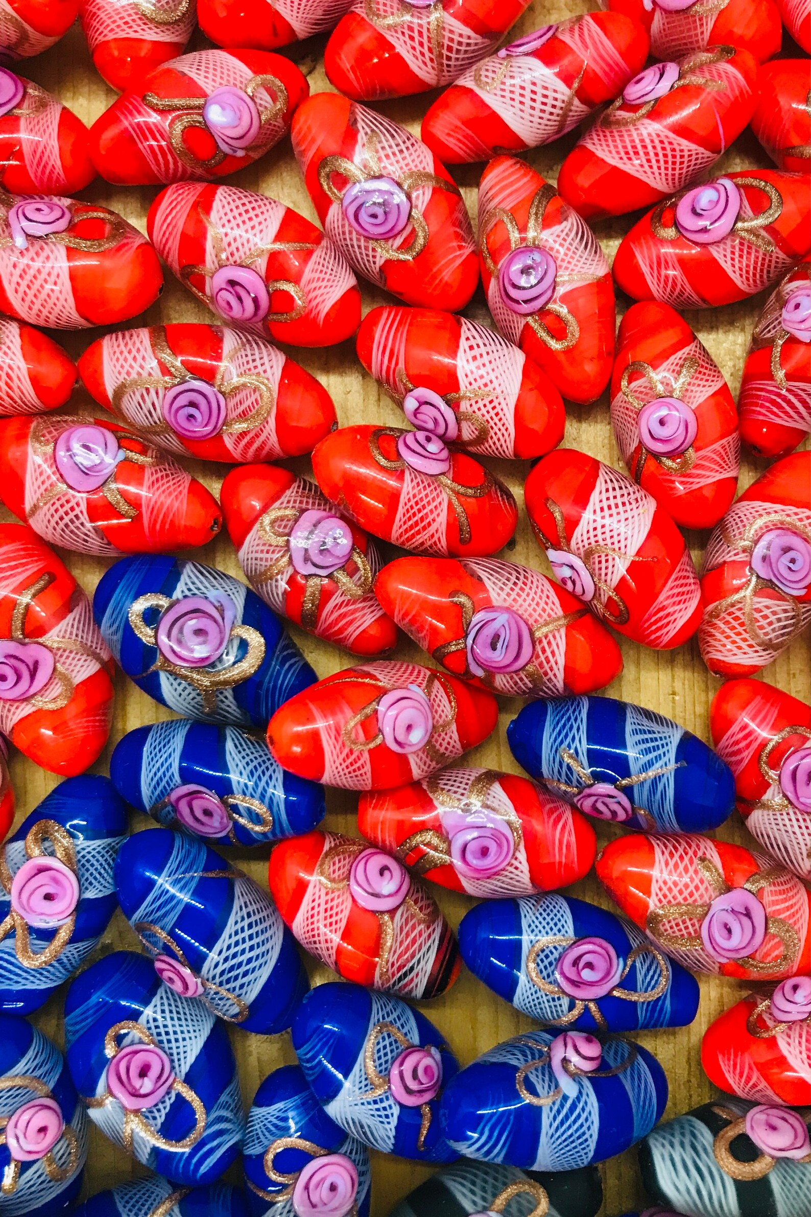 Vintage Wedding Cake Beads Vintage Murano Glass Etsy