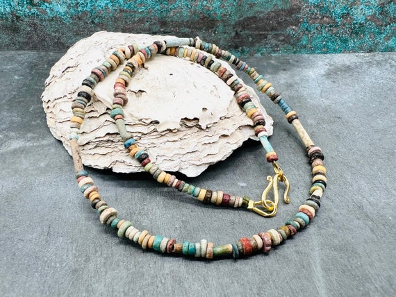 Ancient Egyptian necklace with ancient mummy bead… - image 5