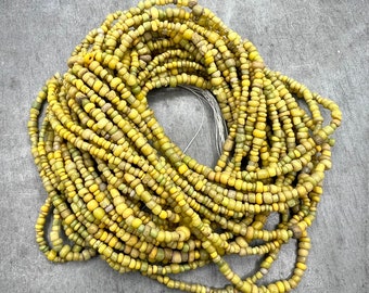 Ancient beads necklace with excavated beads, strand with ancient Nila beads, old Djenne beads, old African glass beads, old seed beads, N046