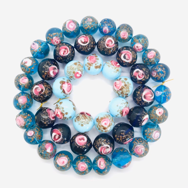 Wedding Cake Beads Vintage Murano Glass Beads Etsy