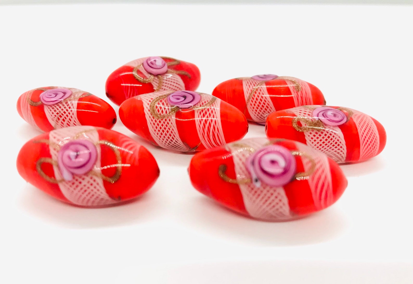 Vintage Wedding Cake Beads Vintage Murano Glass Etsy