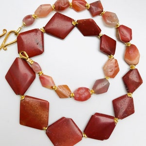 Ancient Necklace With Ancient Stone Beads, Tribal Jewelry, Trade Bead