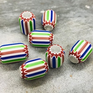 Rare striped chevron bead, 5-layer chevron bead, vintage murano glass bead, African trade beads, antique chevron bead, old Venetian chevron