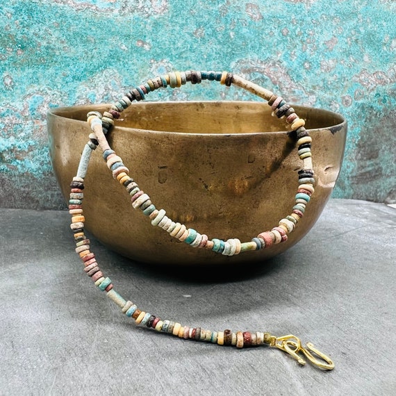 Ancient Egyptian necklace with ancient mummy bead… - image 10