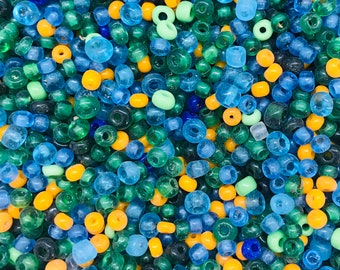 Vintage Venetian bead soup, vintage Murano glass beads, mixed spacer beads, pony beads ca 4 mm, beads for bracelets and jewelry, 20 gr, BS02